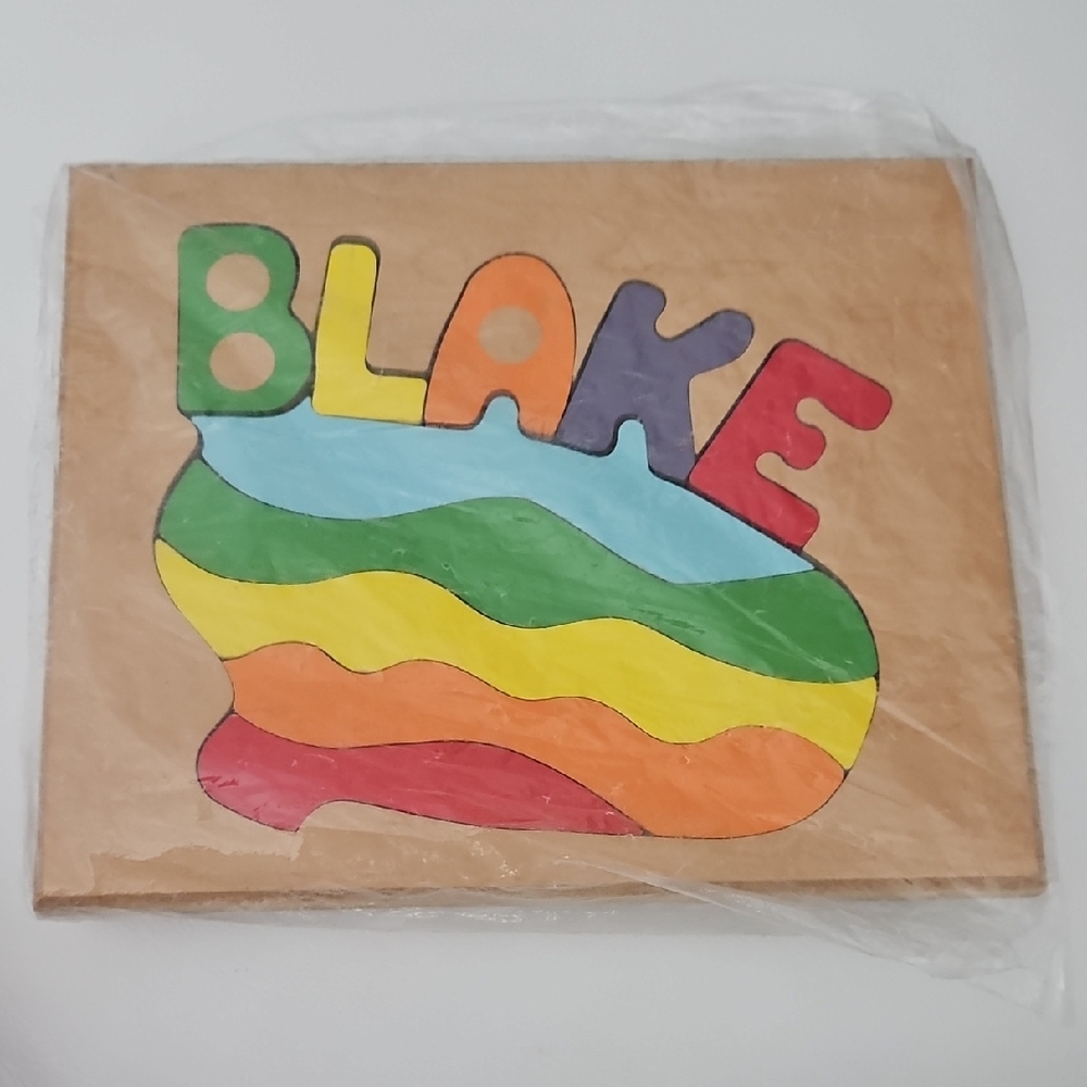 "You Name It Toys" Personalized Wooden Name Puzzle: BLAKE